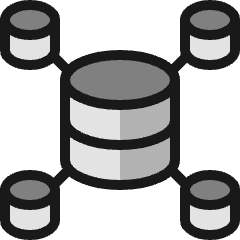 Database Hierarchy Icon from Ultimate Colors Set