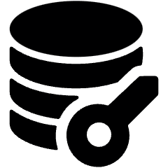 Database Key Icon from Ultimate Bold Set