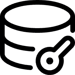 Database Key Icon from Ultimate Regular Set