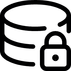 Database Lock Icon from Ultimate Regular Set