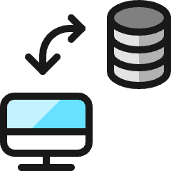 Database Monitor Sync Icon from Ultimate Colors Set