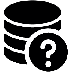 Database Question Icon from Ultimate Bold Set