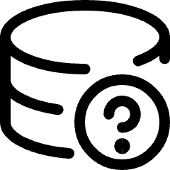 Database Question Icon from Ultimate Regular Set