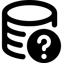 Database Question Alternate Icon from Ultimate Bold Set