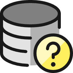 Database Question Icon from Ultimate Colors Set