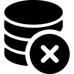 Database Remove Icon from Ultimate Bold Set