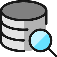 Database Search Icon from Ultimate Colors Set