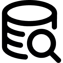 Database Search Alternate Icon from Ultimate Bold Set