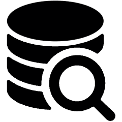 Database Search Icon from Ultimate Bold Set