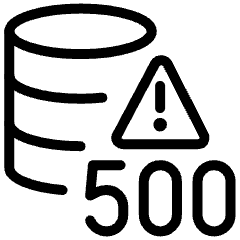 Database Server Error 500 Icon from Ultimate Light Set