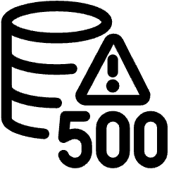 Database Server Error 500 Icon from Ultimate Regular Set