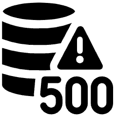 Database Server Error 500 Icon from Ultimate Bold Set