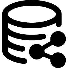 Database Share Alternate 1 Icon from Ultimate Bold Set