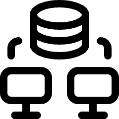 Database Share Icon from Ultimate Regular Set