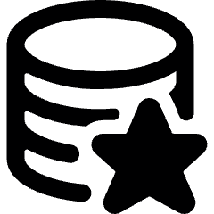 Database Star Alternate Icon from Ultimate Bold Set