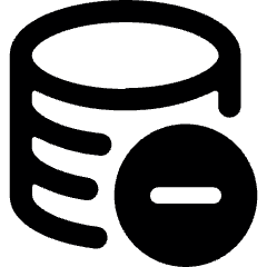Database Subtract Alternate Icon from Ultimate Bold Set