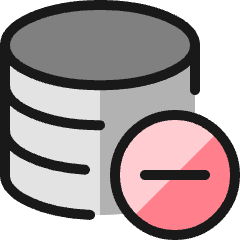 Database Subtract Icon from Ultimate Colors Set