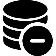 Database Subtract Icon from Ultimate Bold Set