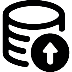 Database Upload Alternate Icon from Ultimate Bold Set
