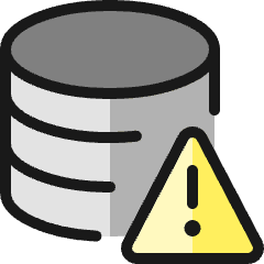 Database Warning Icon from Ultimate Colors Set