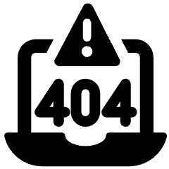 Server Error 404 Not Found Laptop Icon from Ultimate Bold Set