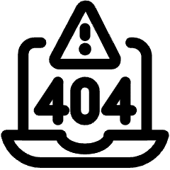 Server Error 404 Not Found Laptop Icon from Ultimate Regular Set