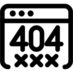 Server Error 404 Not Found Window Icon from Ultimate Regular Set