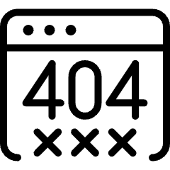 Server Error 404 Not Found Window Icon from Ultimate Light Set
