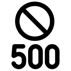 Server Error 500 Block Forbidden Icon from Ultimate Regular Set