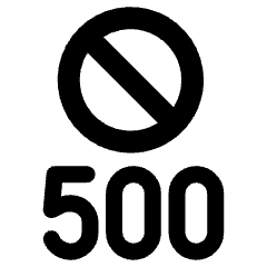 Server Error 500 Block Forbidden Icon from Ultimate Bold Set