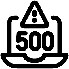 Server Error 500 Laptop Icon from Ultimate Regular Set