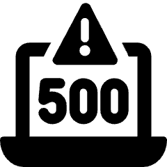 Server Error 500 Laptop Icon from Ultimate Bold Set
