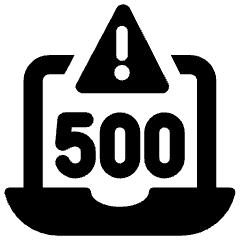 Server Error 500 Laptop Icon from Ultimate Bold Set
