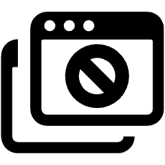 Server Error Multiple Forbidden Icon from Ultimate Bold Set