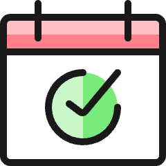 Calendar Check Icon from Ultimate Colors Set