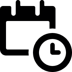 Calendar Clock Icon from Ultimate Bold Set