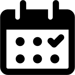 Calendar Date Mark Check Icon from Ultimate Bold Set