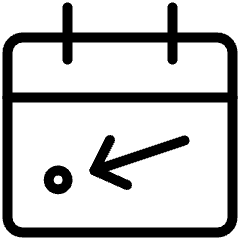 Calendar Date Mark Point Icon from Ultimate Light Set