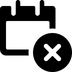 Calendar Disable 1 Icon from Ultimate Bold Set