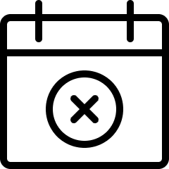 Calendar Disable Icon from Ultimate Light Set