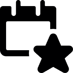 Calendar Favorite 1 Icon from Ultimate Bold Set