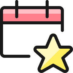 Calendar Favorite 1 Icon from Ultimate Colors Set