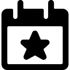 Calendar Favorite Icon from Ultimate Bold Set