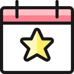 Calendar Favorite Icon from Ultimate Colors Set