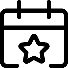 Calendar Favorite Icon from Ultimate Regular Set