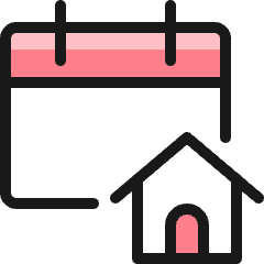 Calendar Home Icon from Ultimate Colors Set