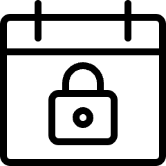 Calendar Lock Icon from Ultimate Light Set