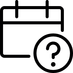 Calendar Question Icon from Ultimate Light Set