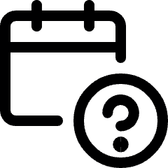 Calendar Question Icon from Ultimate Regular Set