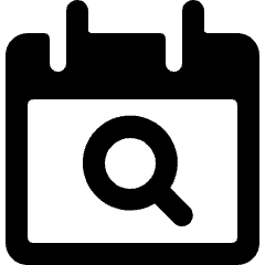 Calendar Search Icon from Ultimate Bold Set